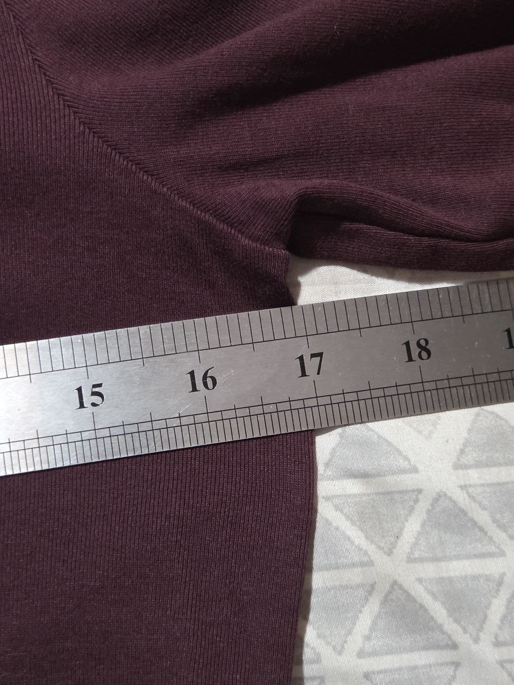 J.Crew Perfect Fit Wine Plum Long Sleeve Crew Neck Cotton Knit Tee Top L Casual - Picture 5 of 6